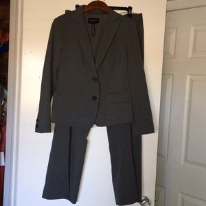 Banana Republic Gray Pinstriped Suit